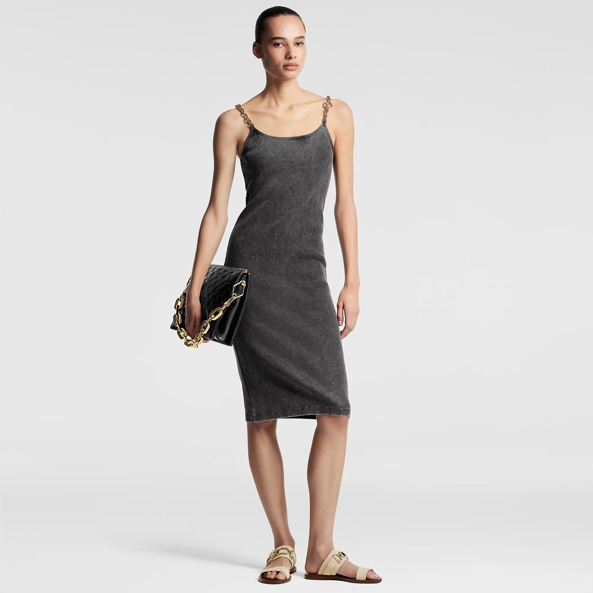 Chain Strap Tank Dress