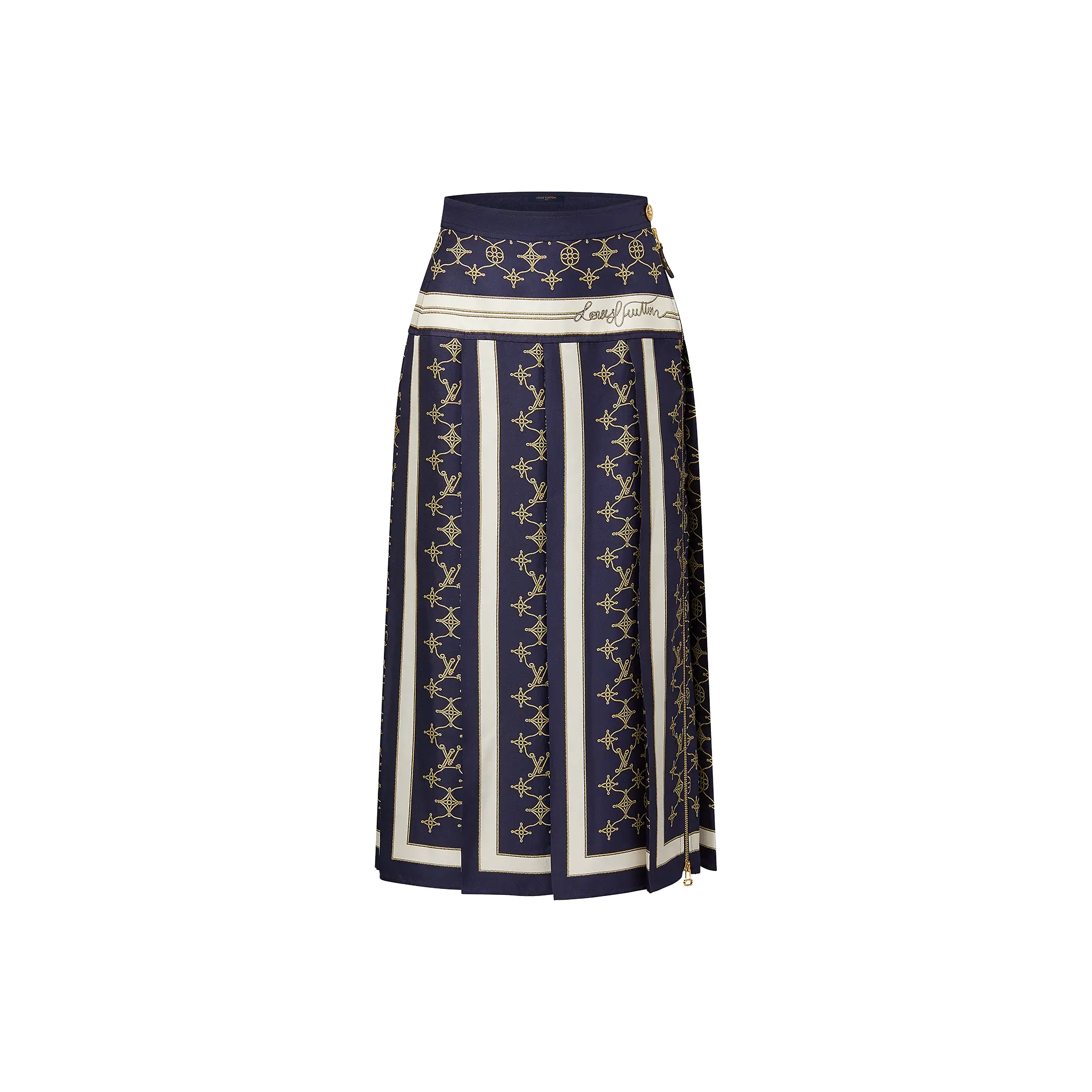 Nautical Monogram Midi Skirt