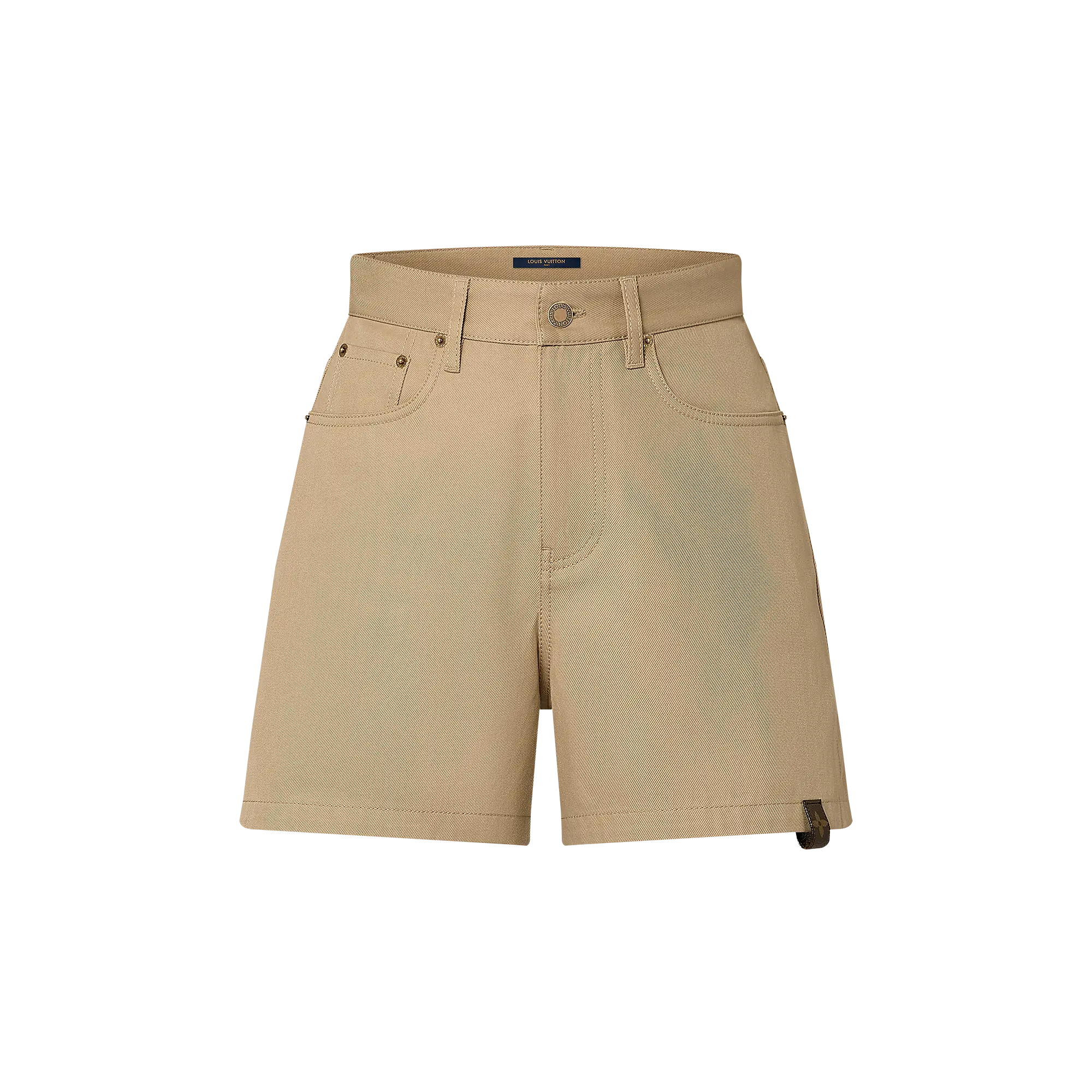 Straight-Cut Gabardine Shorts