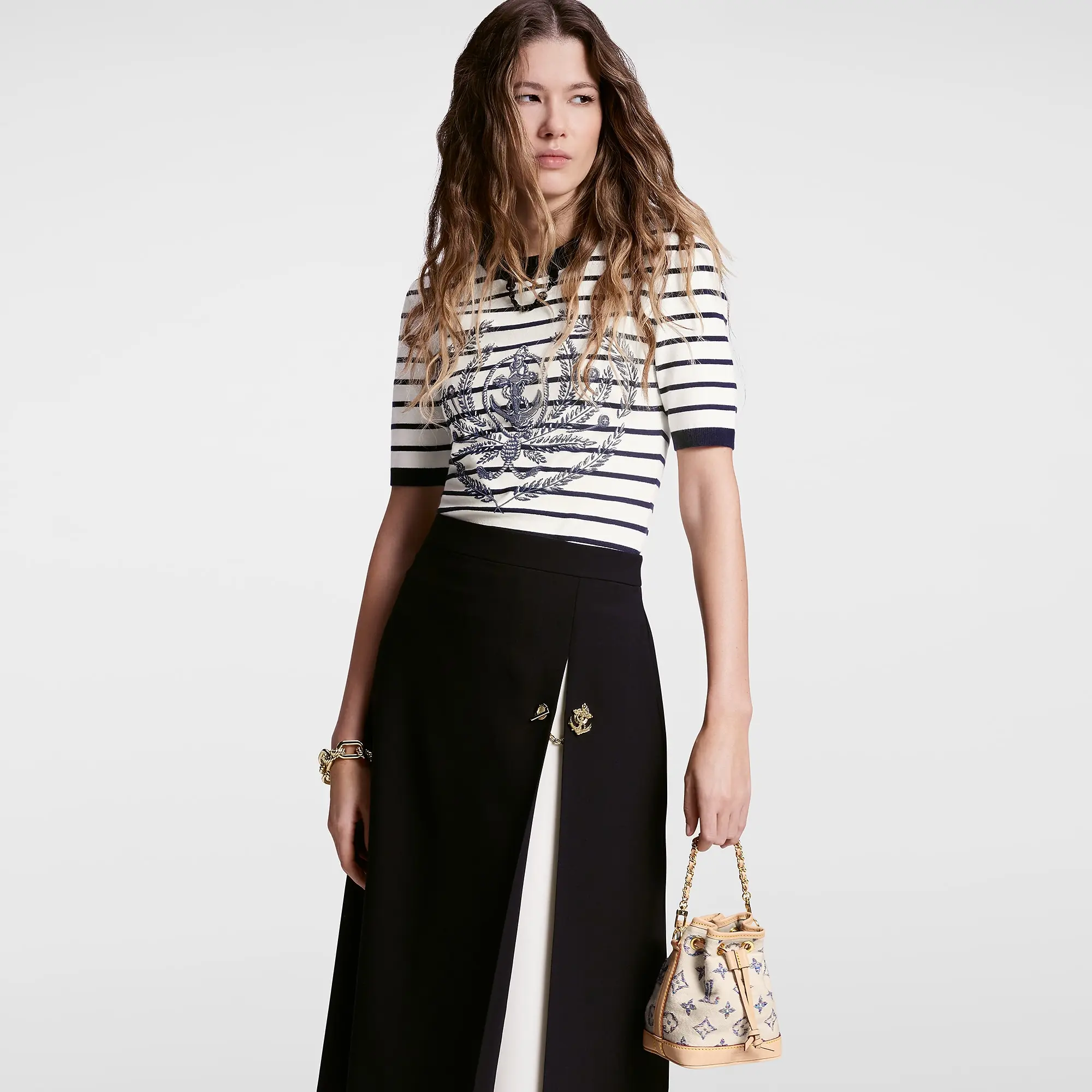 Striped Anchor Knit Top