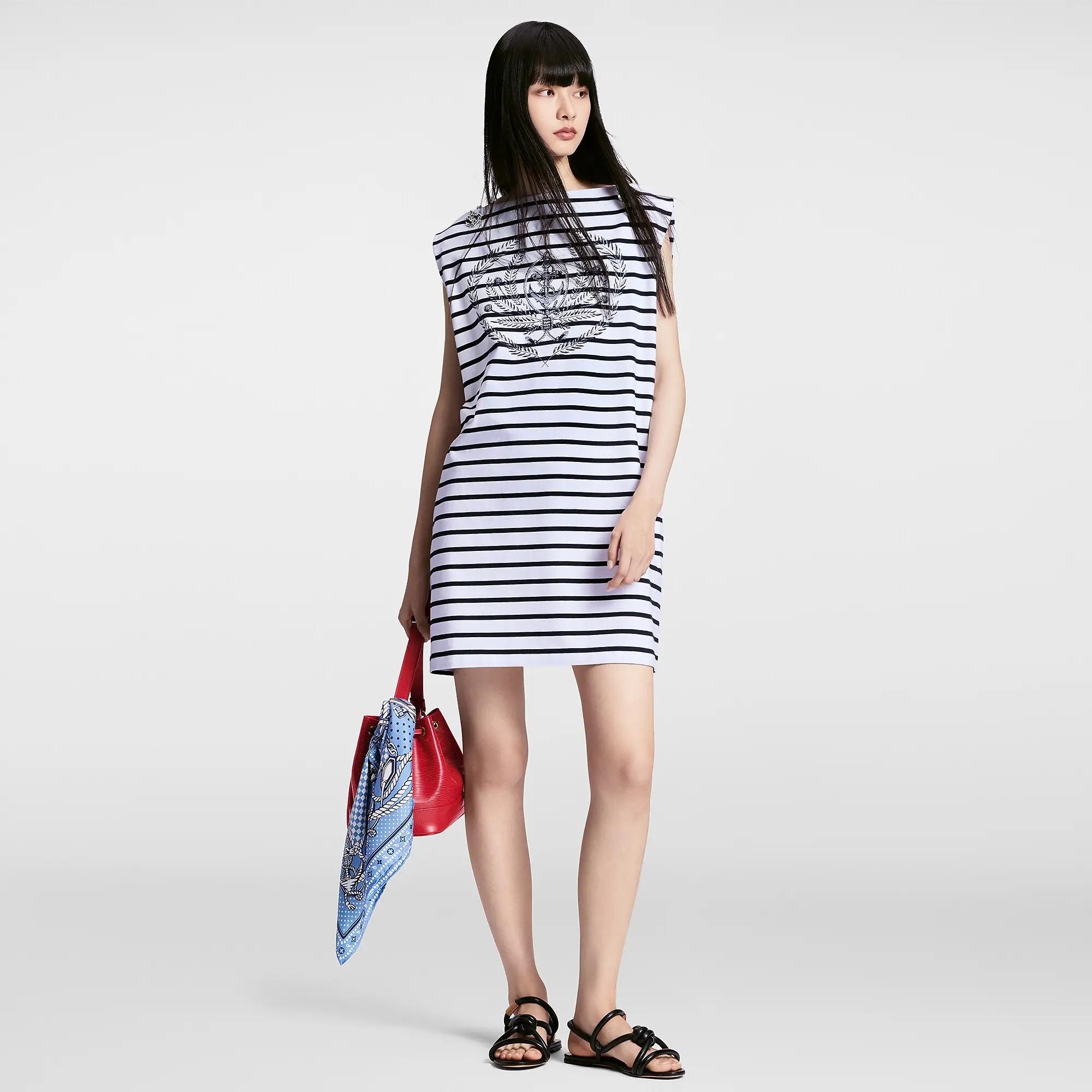 Striped Anchor T-Shirt Dress