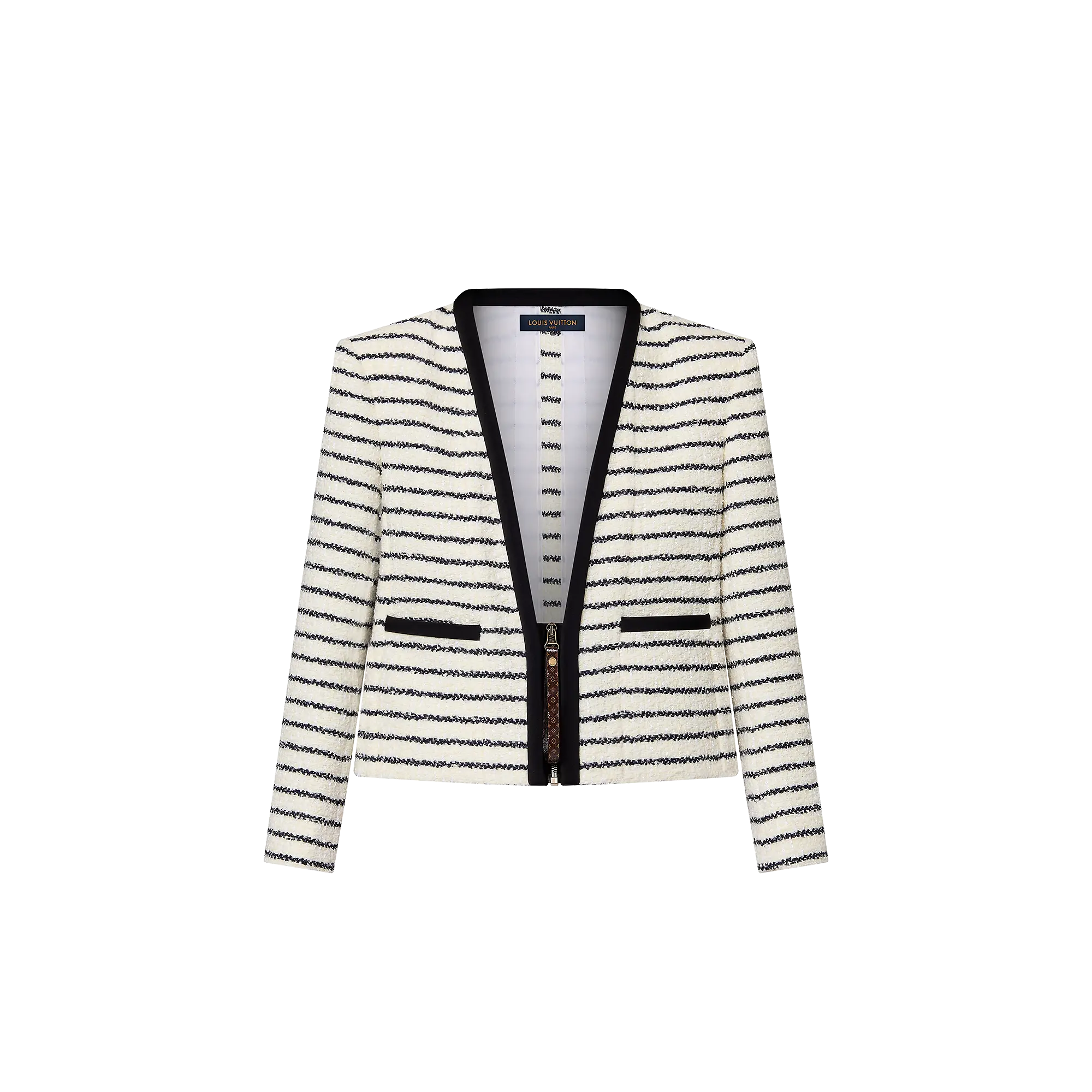 Striped Tweed Boxy Jacket