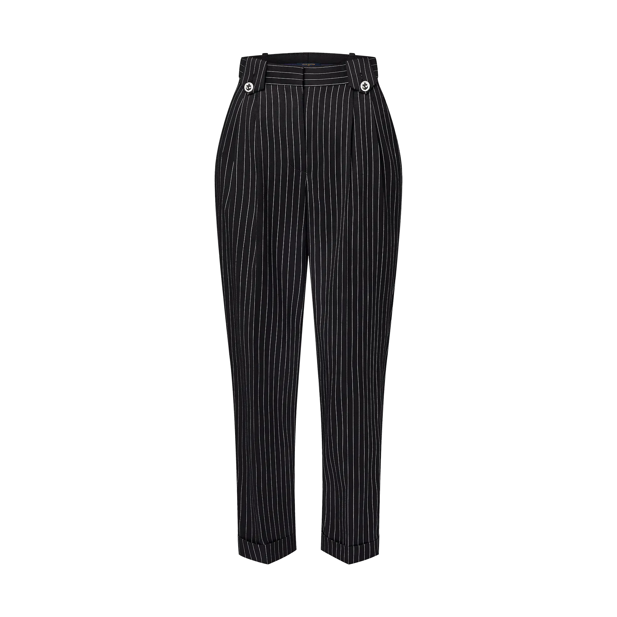 Tailored Pinstripe Carrot Pants