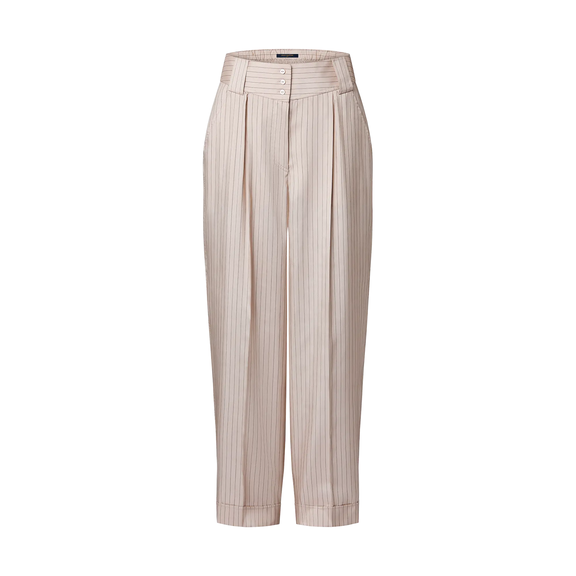 Tailored Pinstripe Silk Pants