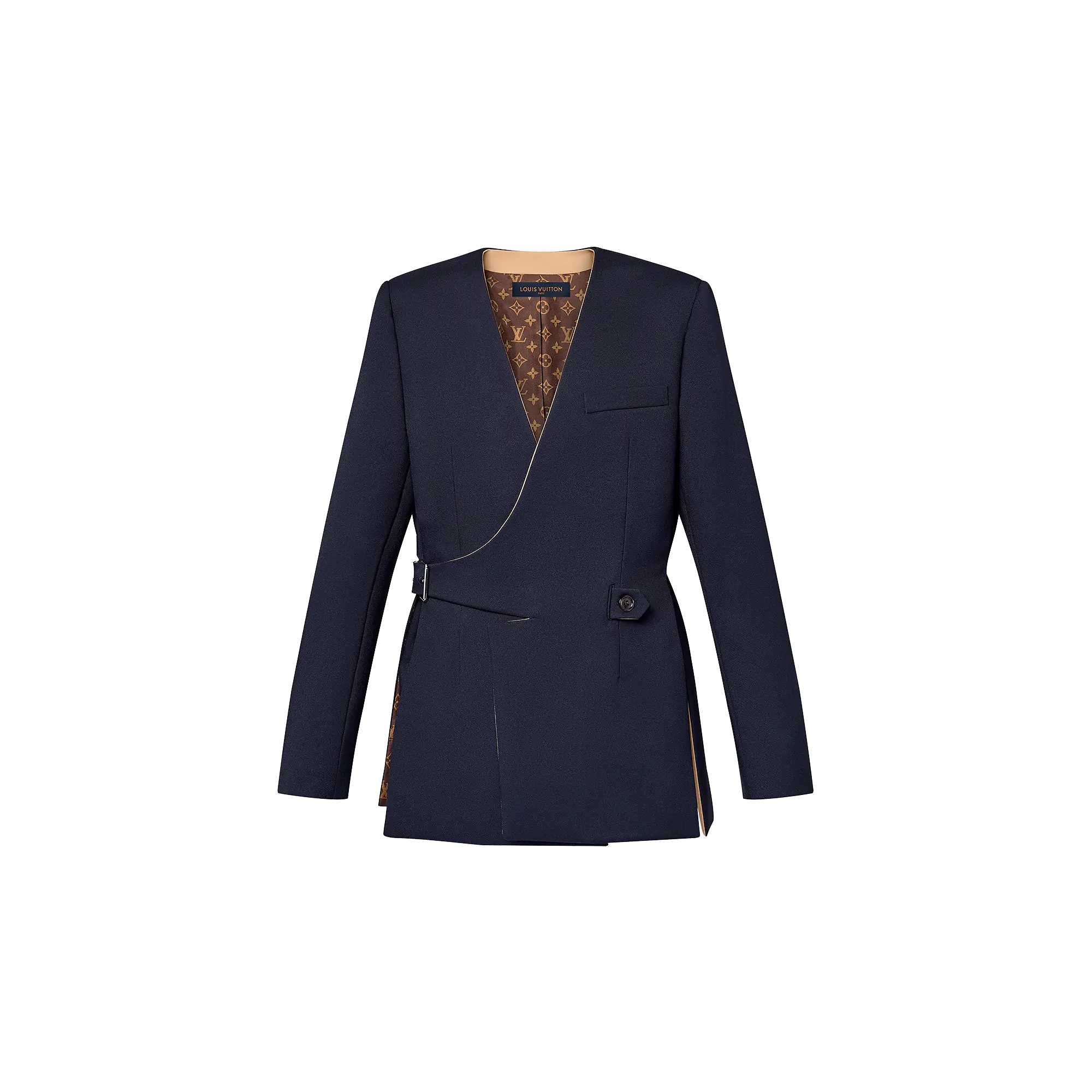 Technical Gabardine Wrap Blazer