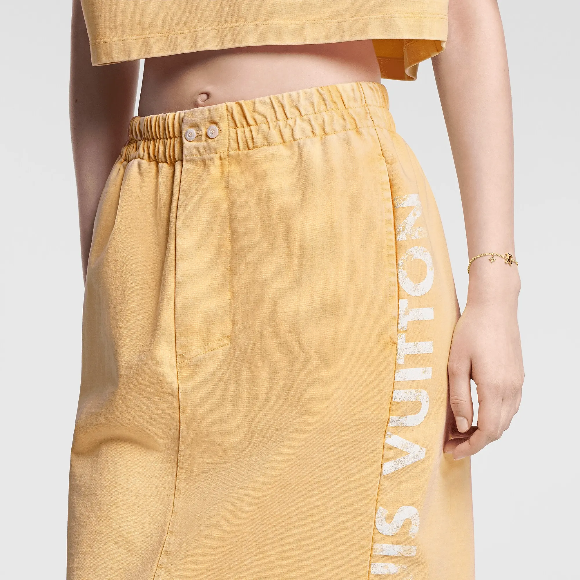 Vintage-Effect Louis Vuitton Skirt