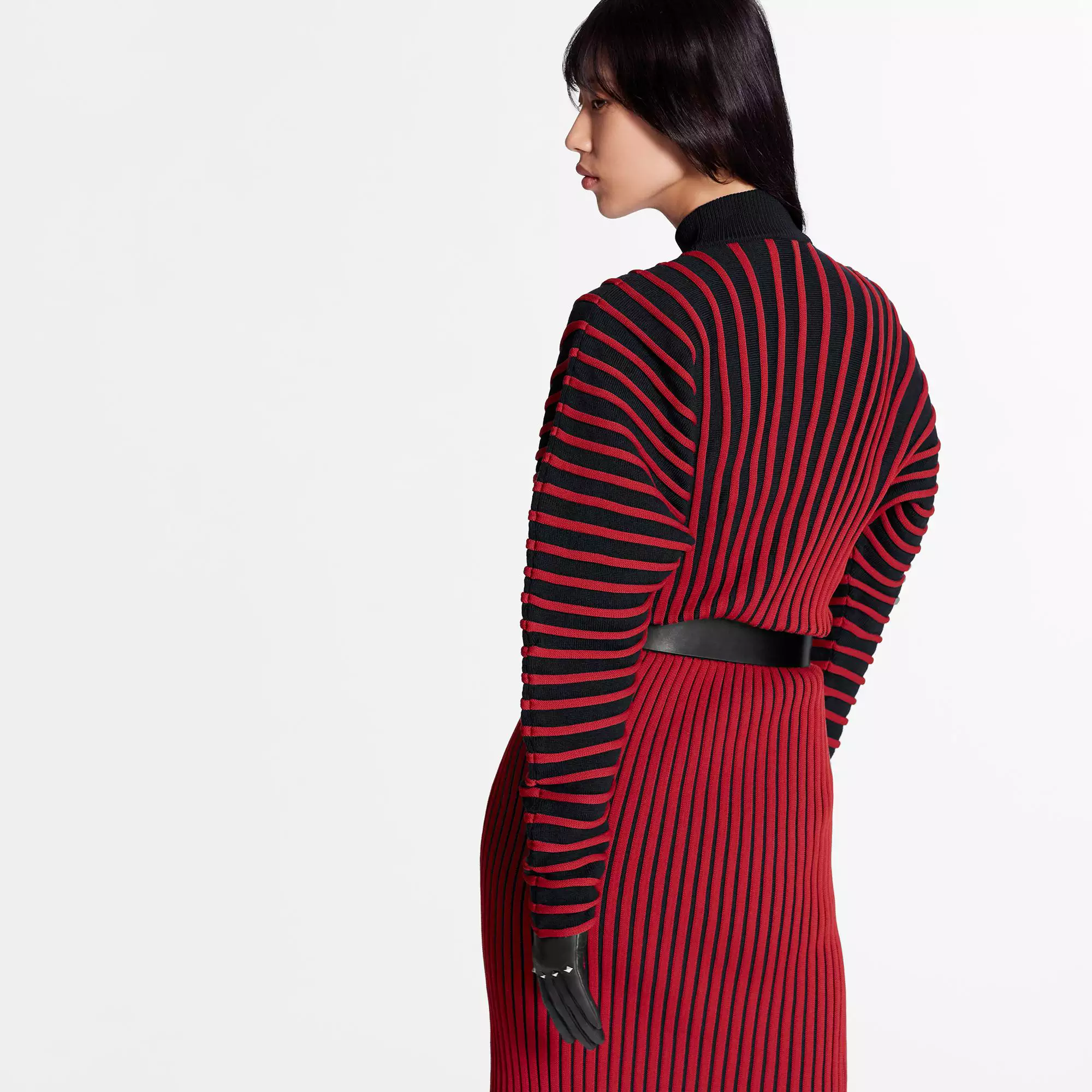 Accordion Pleats Knit Dress