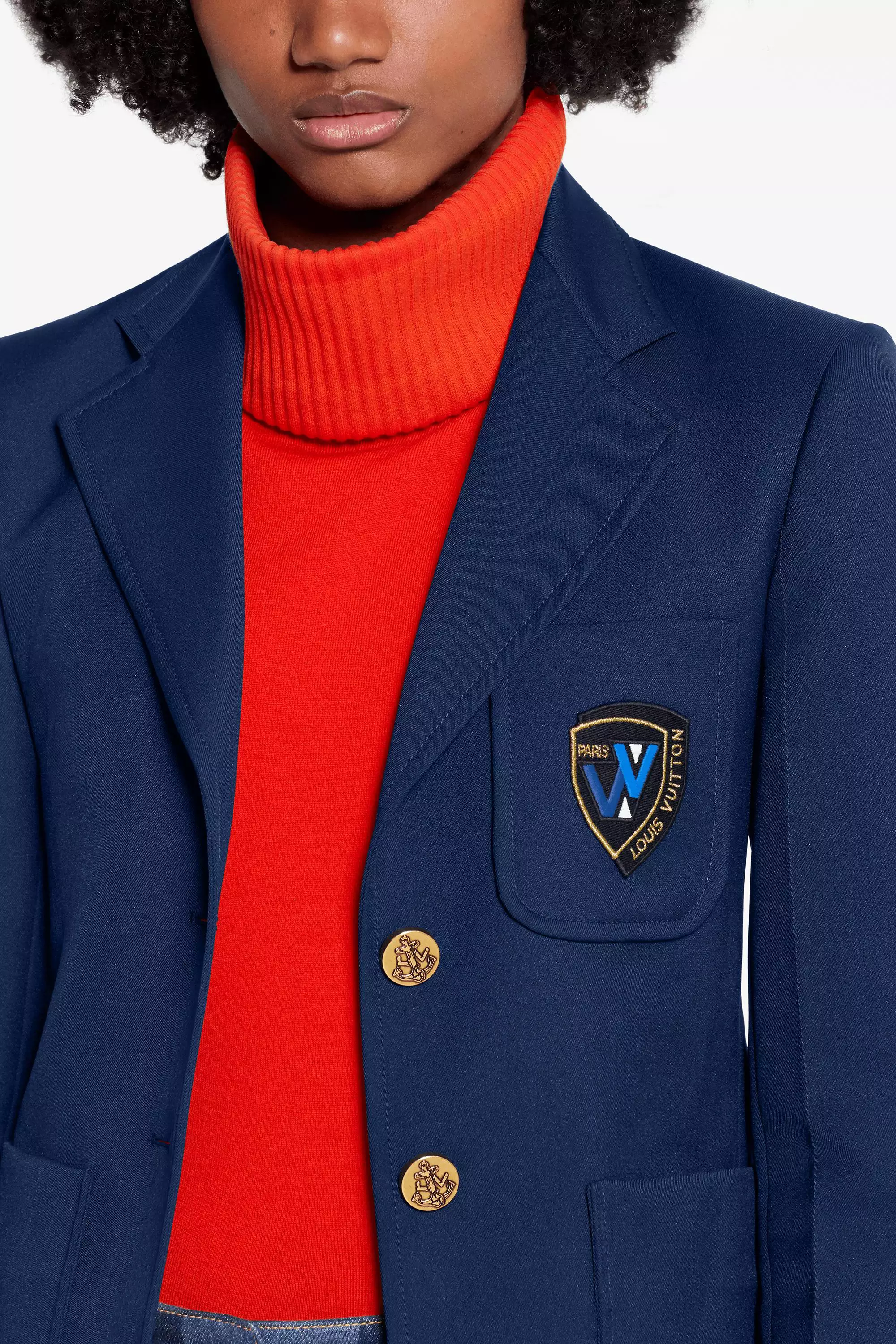 Blazer Jacket With Embroidered Patch