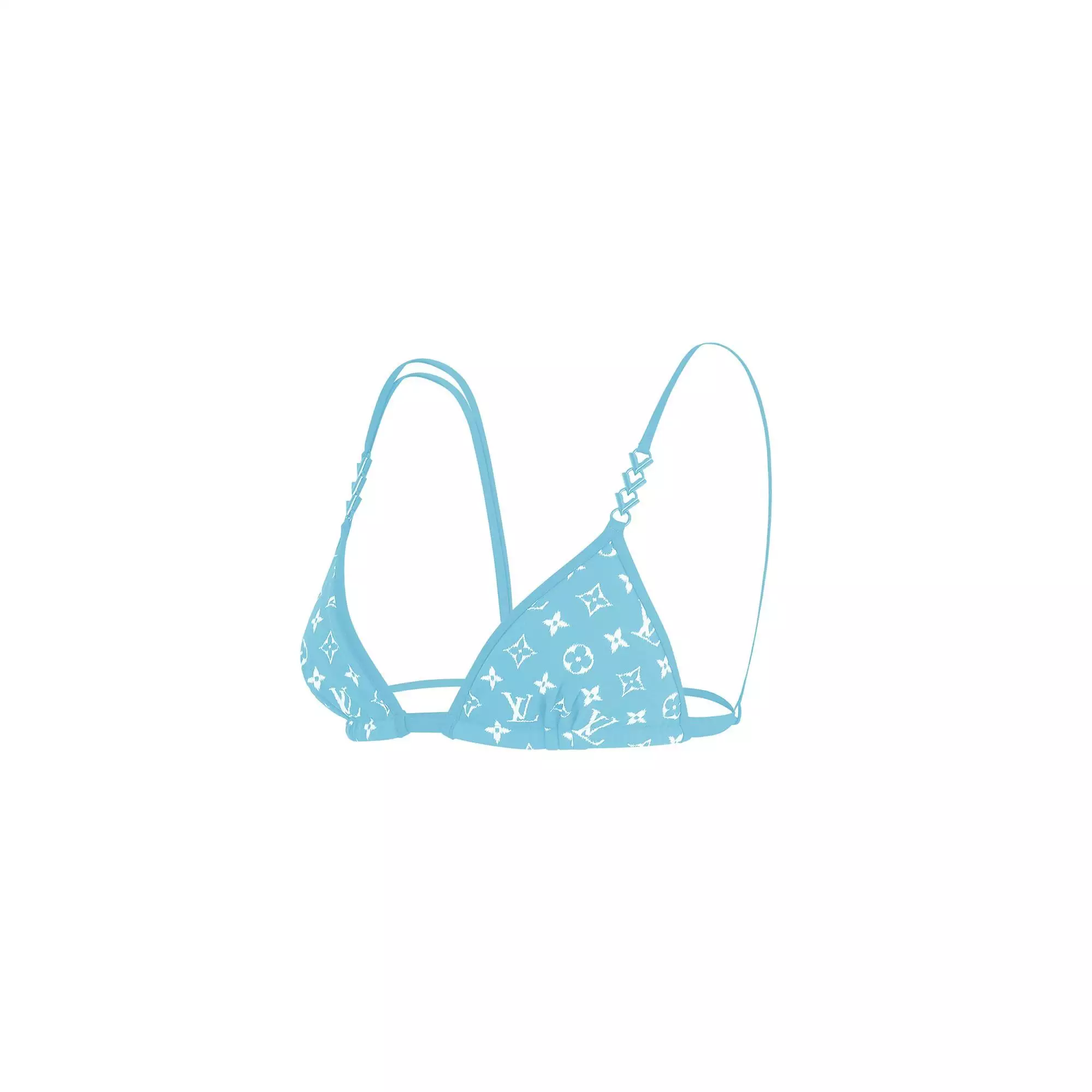 Blurry Monogram Bikini Top With Jewel Straps