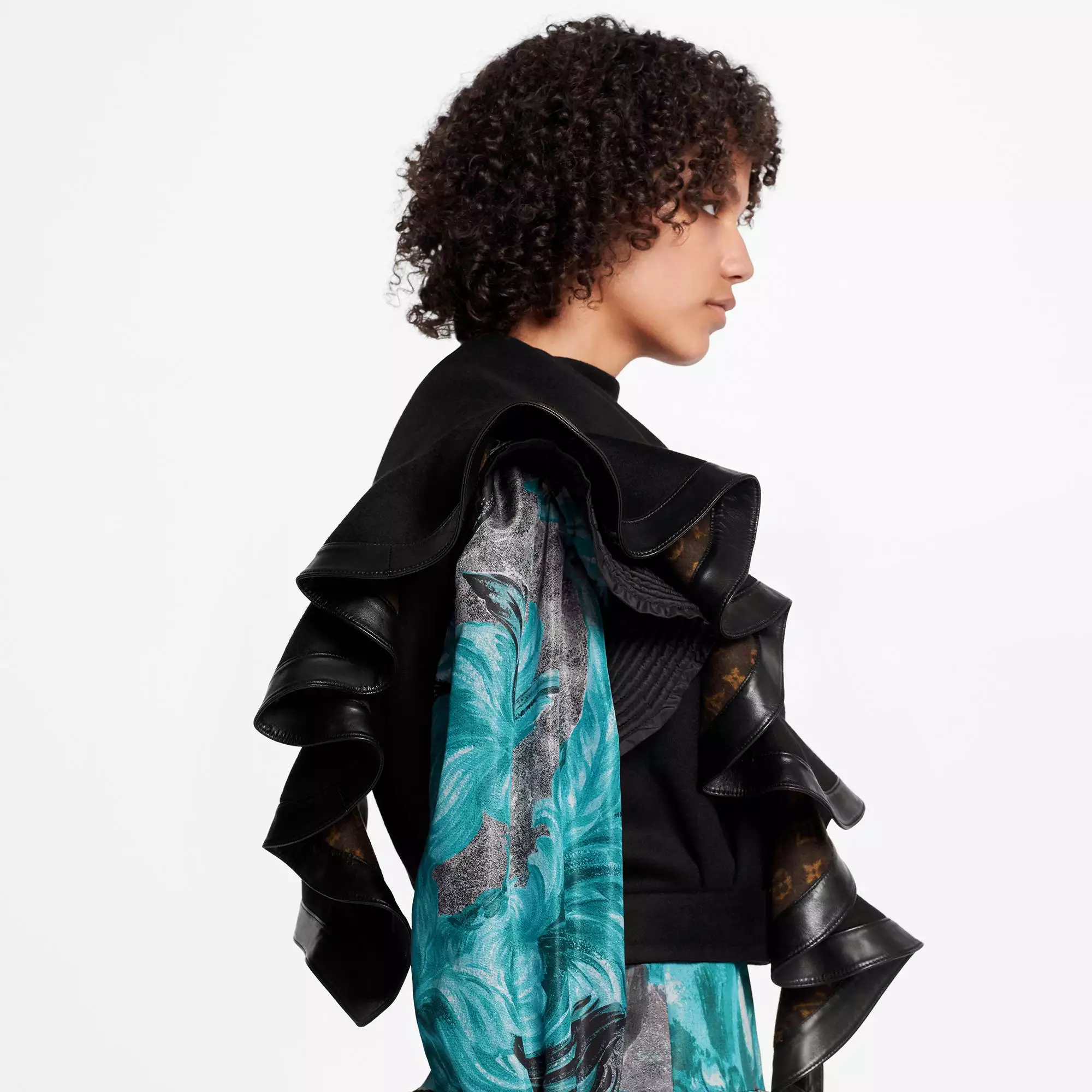 Gilet With Ruffled Cape