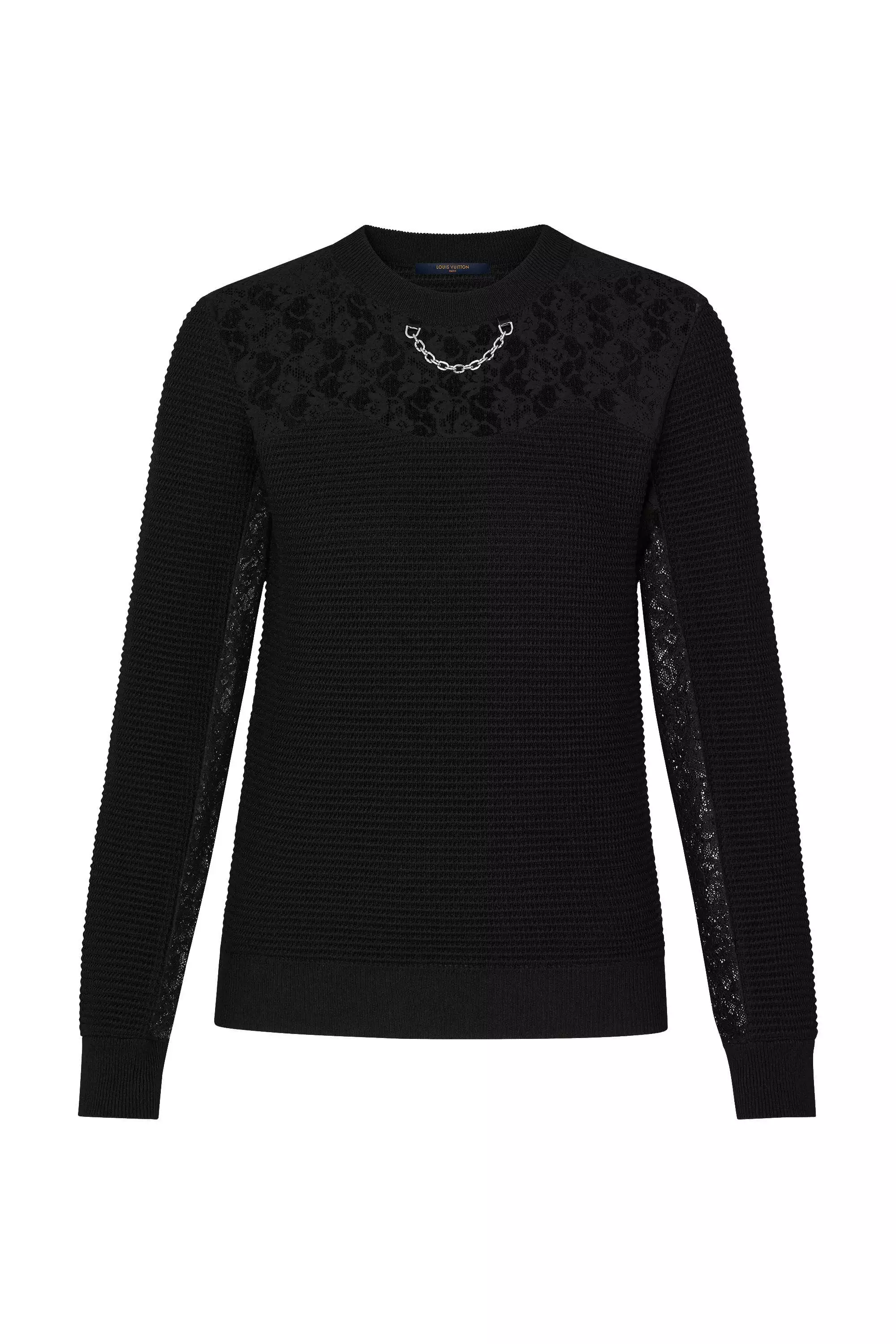 Long Sleeved Pullover With Lace Inserts