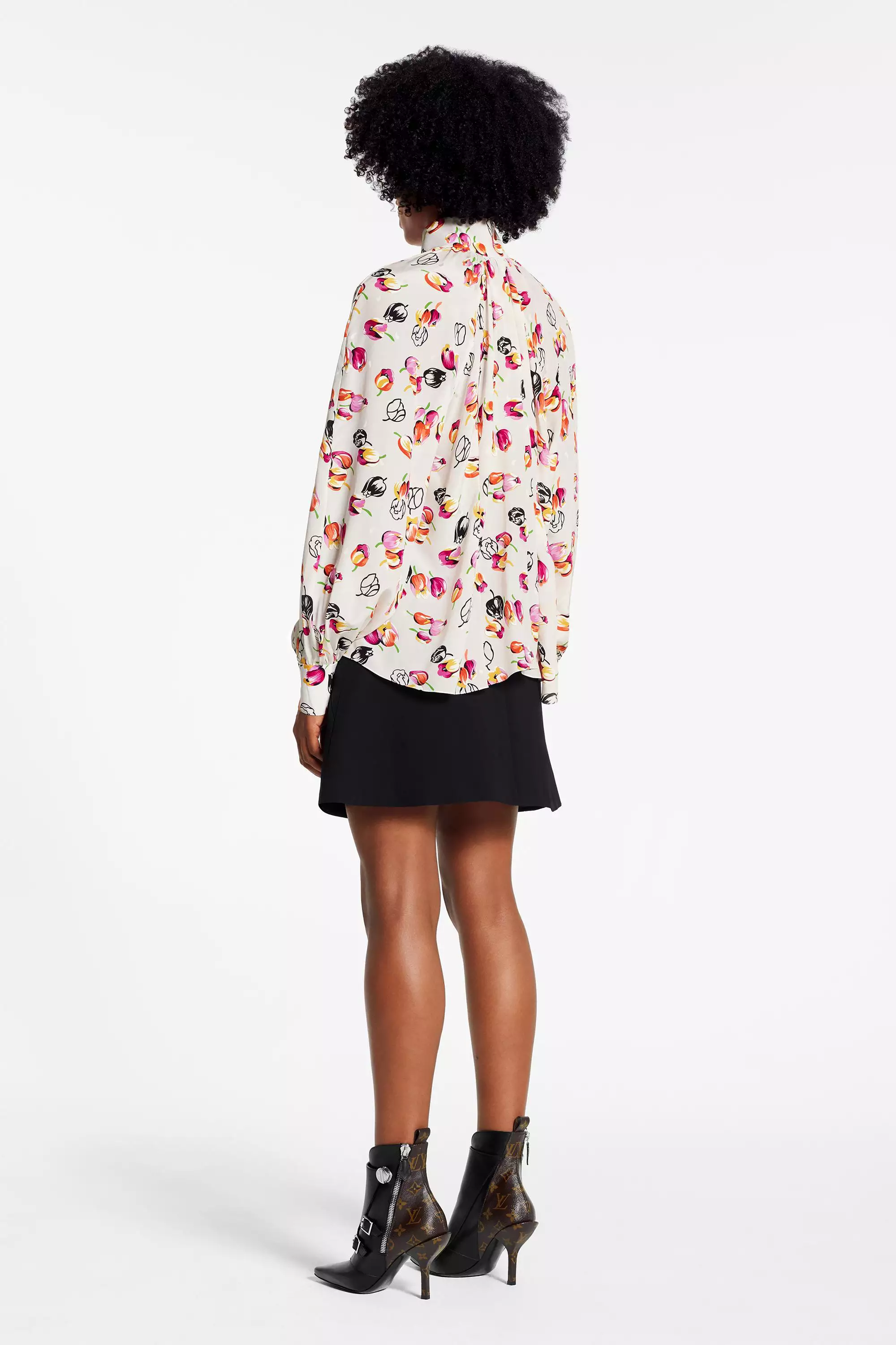 Long Sleeved Shirt With Asymmetric Opening And Collar