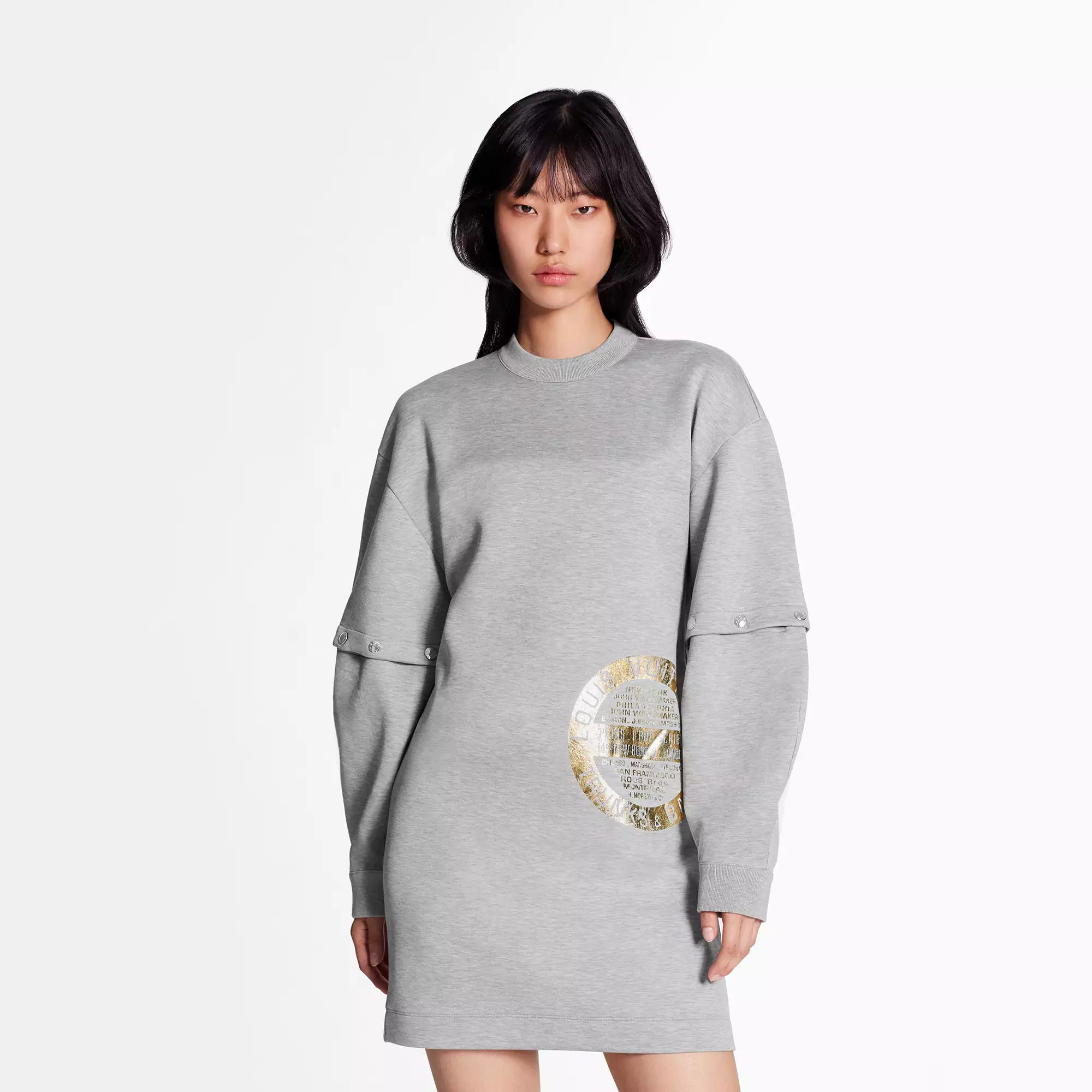 LV Stamp Sweatshirt Dress