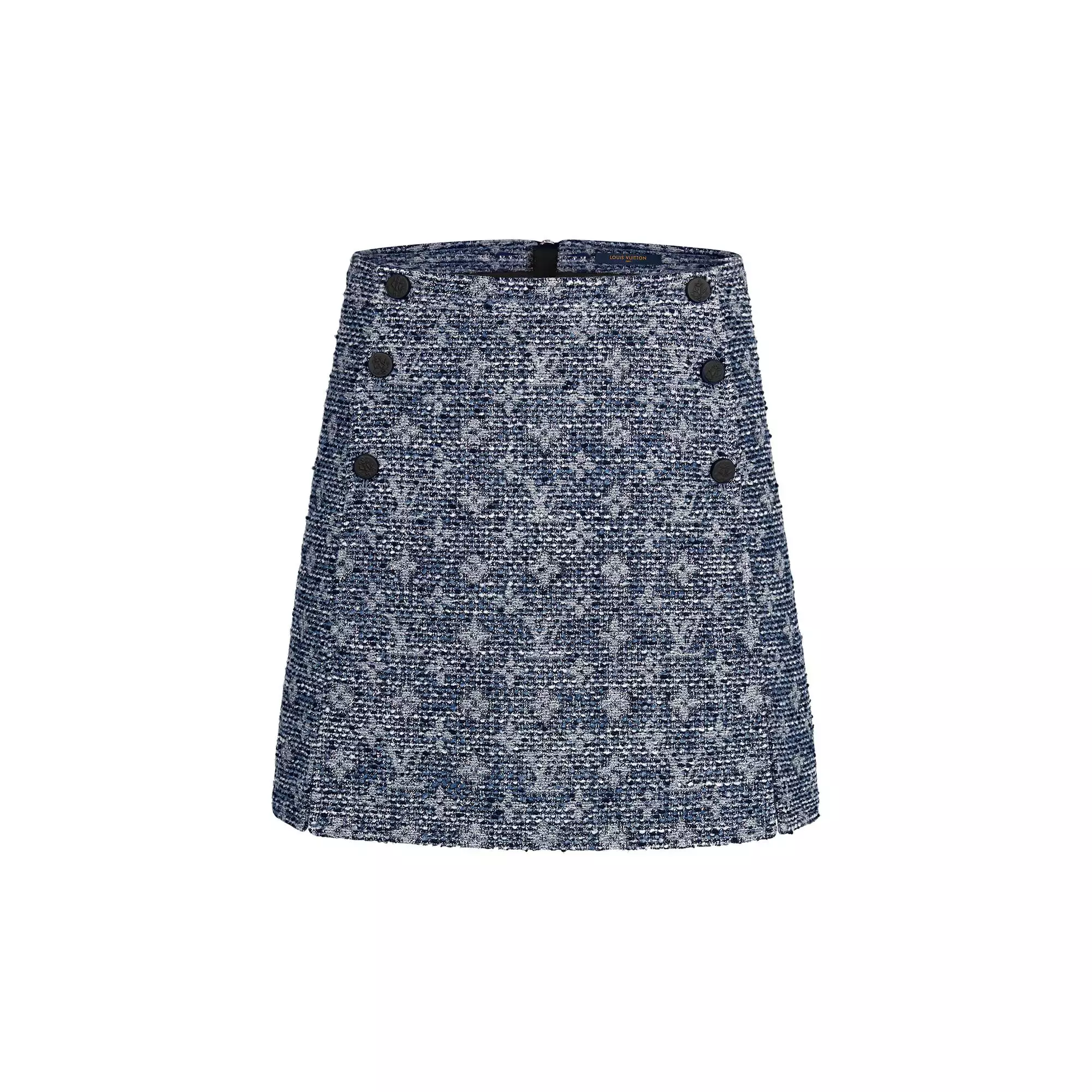 Monogram lurex tweed A-Line Mini Skirt