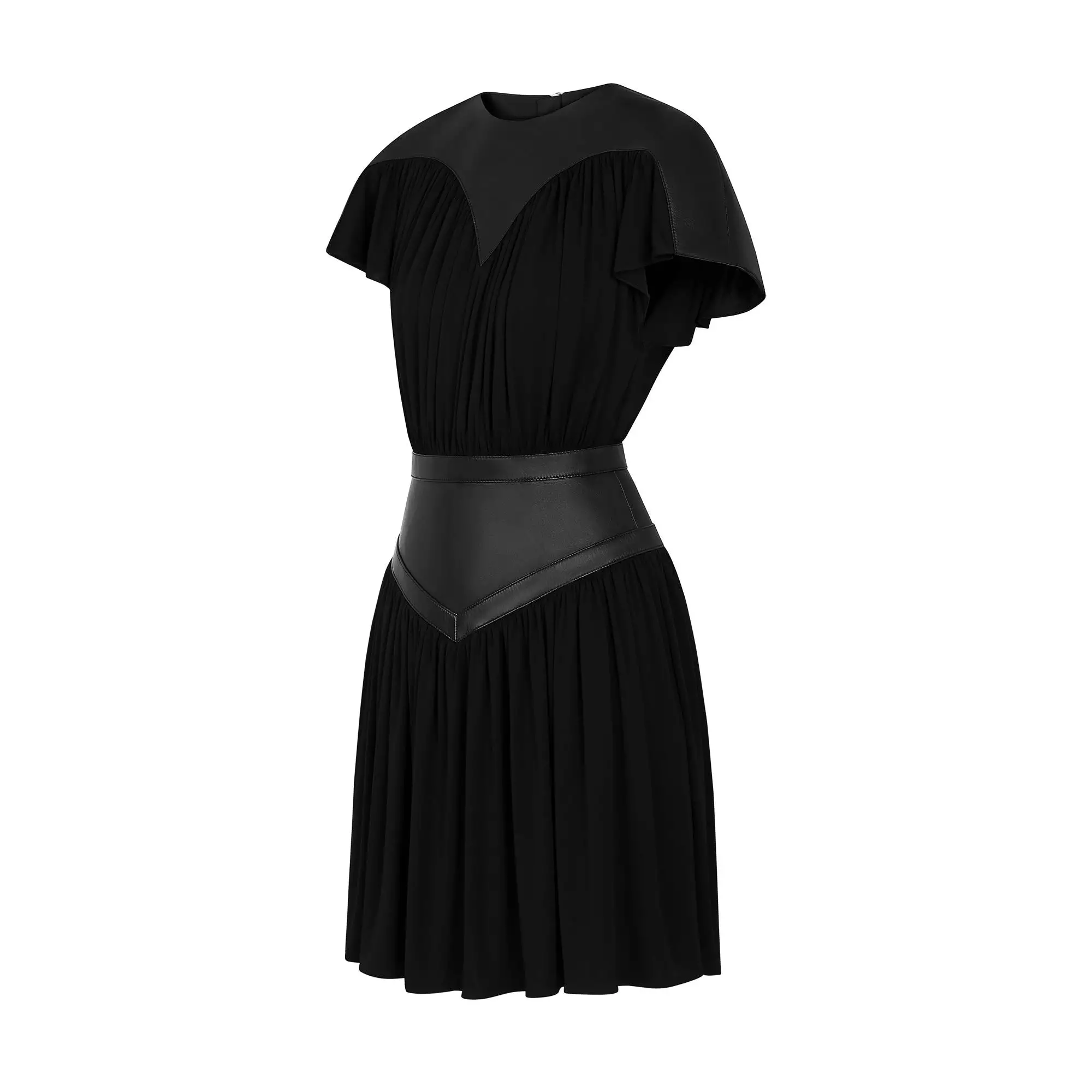 Pleated Dress With Waist Yoke