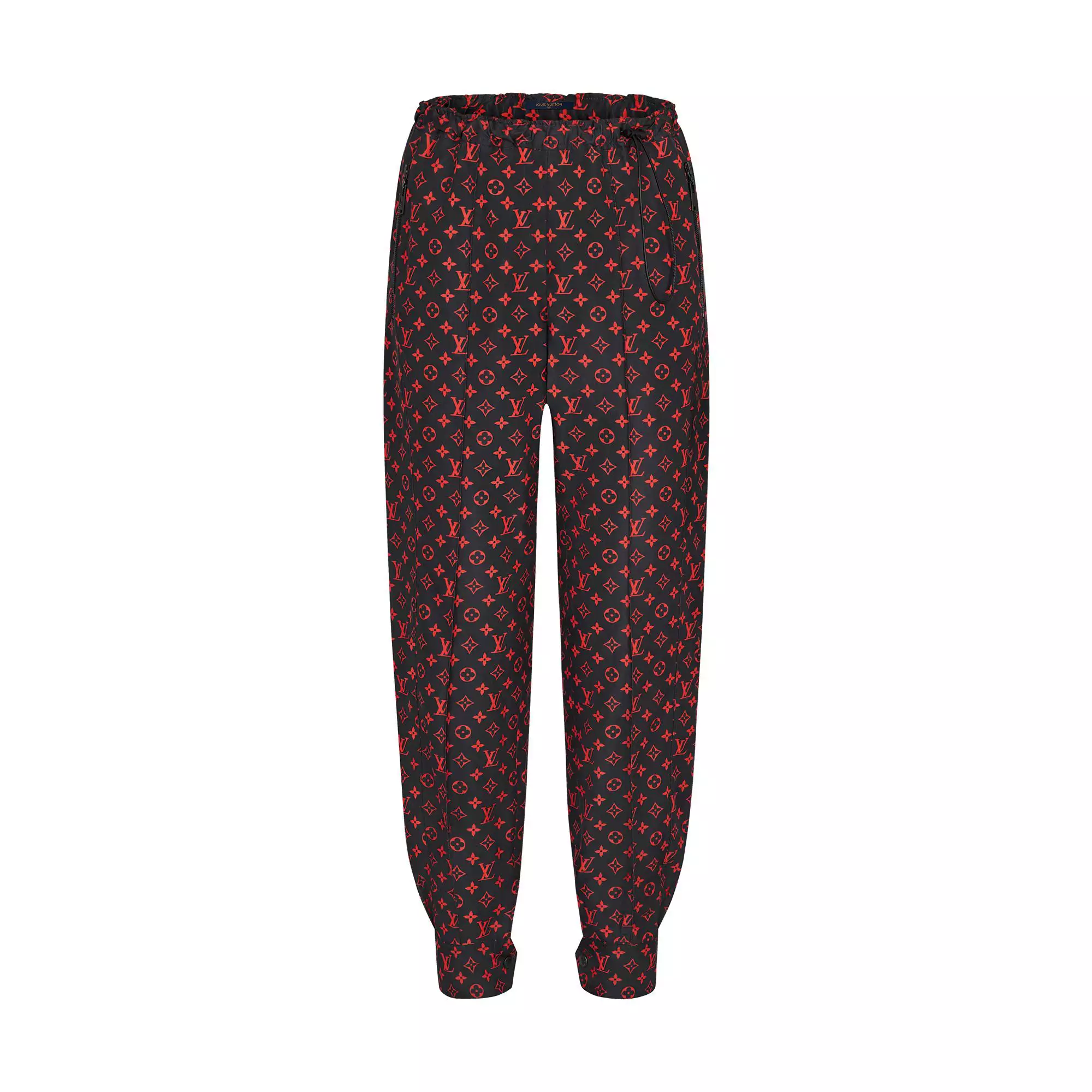 Red Monogram Jogging Pants In Technical Cotton