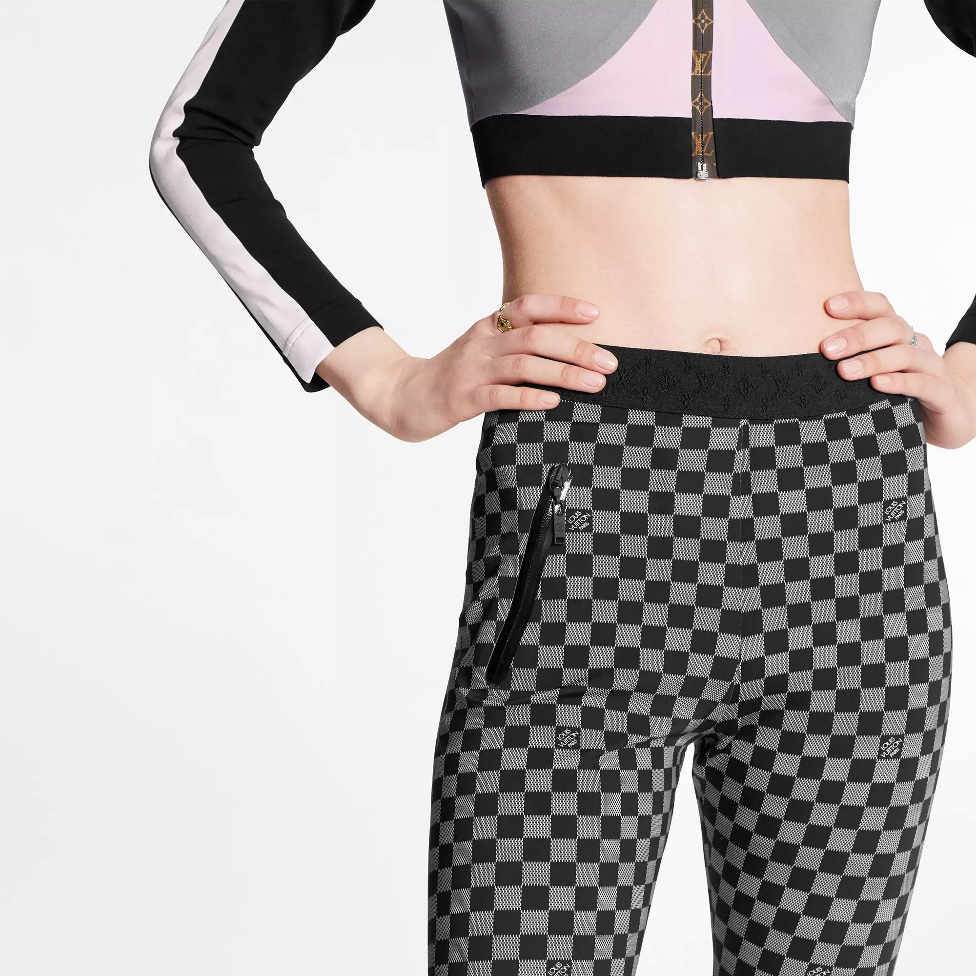 Shiny Damier Leggings