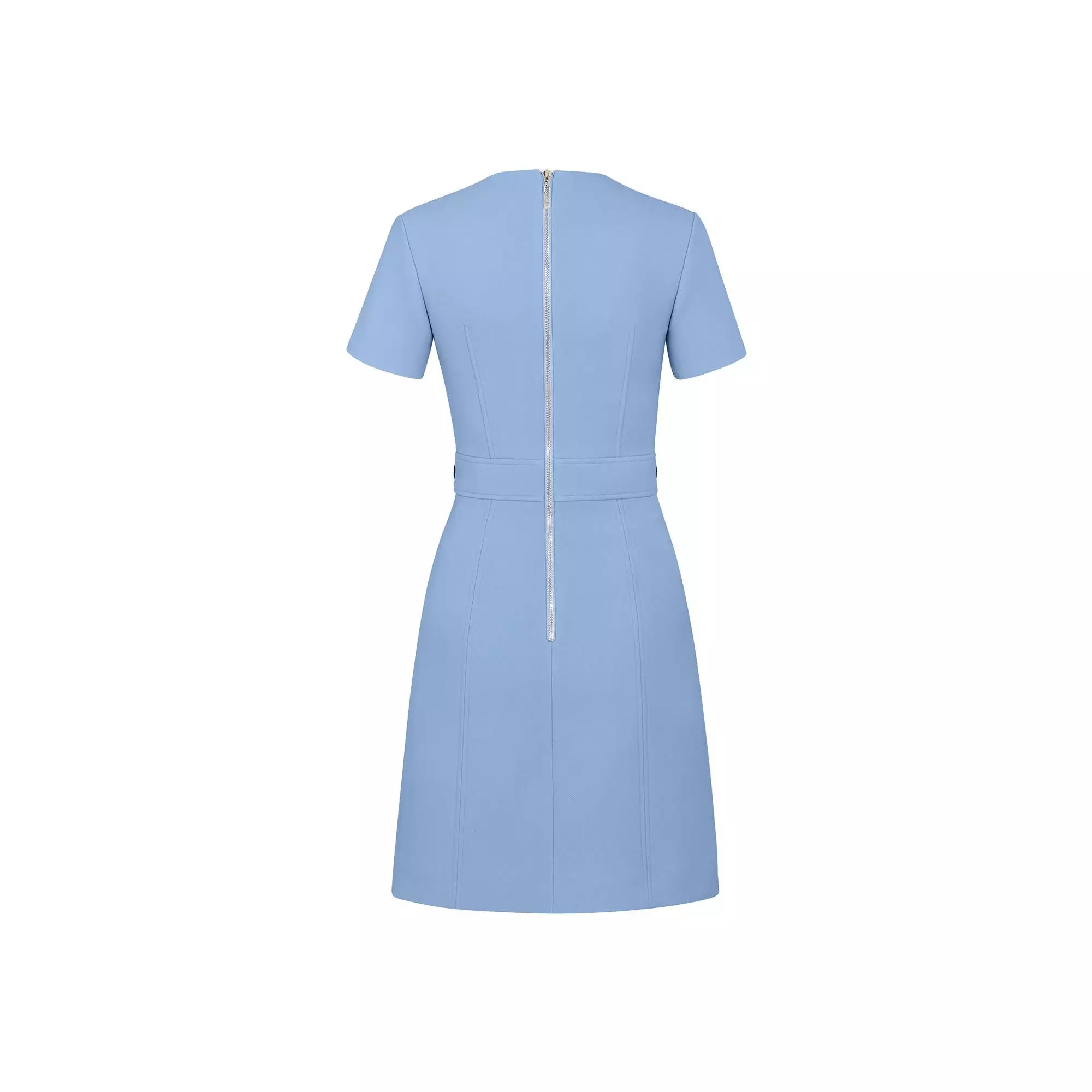 Short-Sleeved Dress With Zip Detail