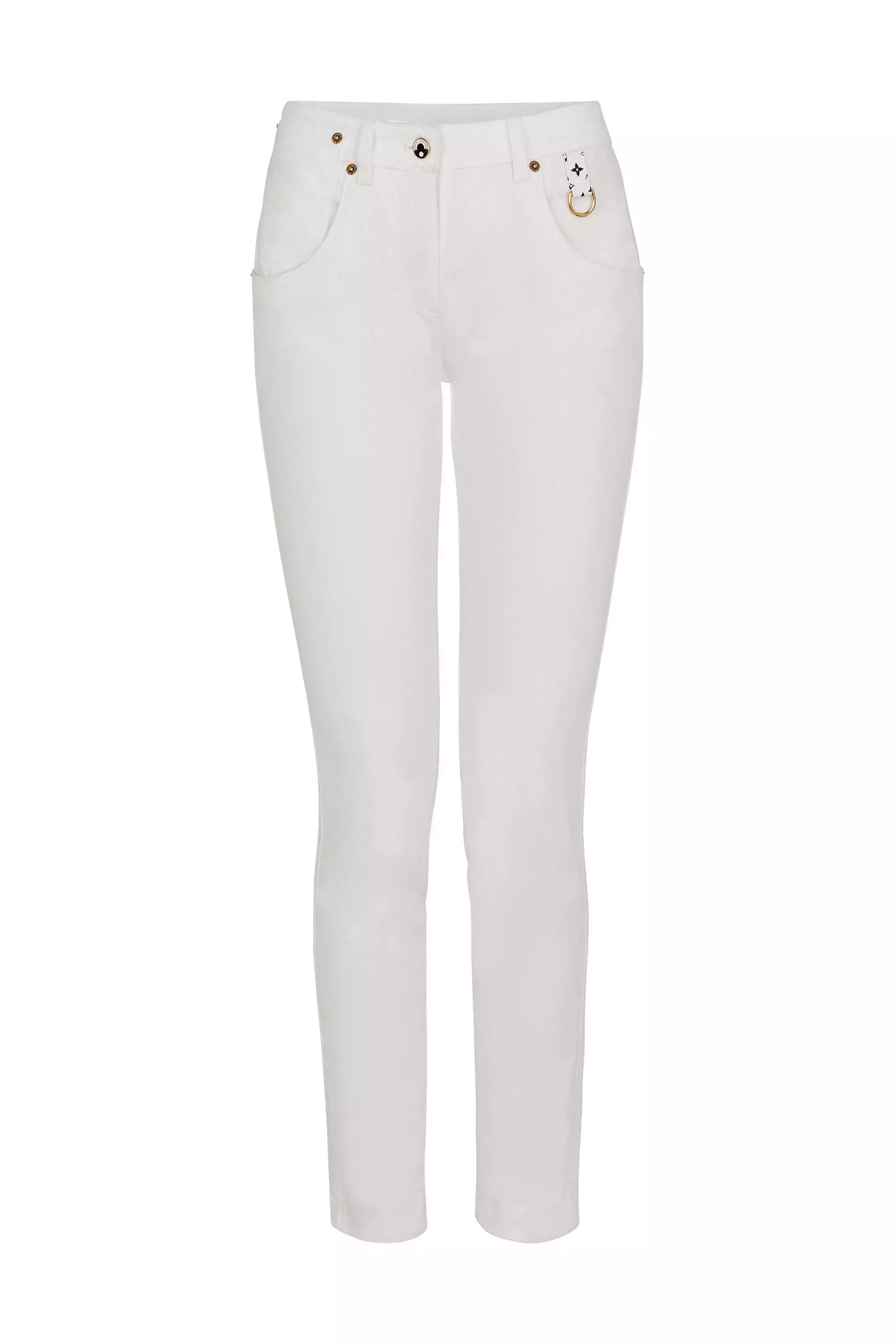 Skinny Pants With Contrasting Back Patch