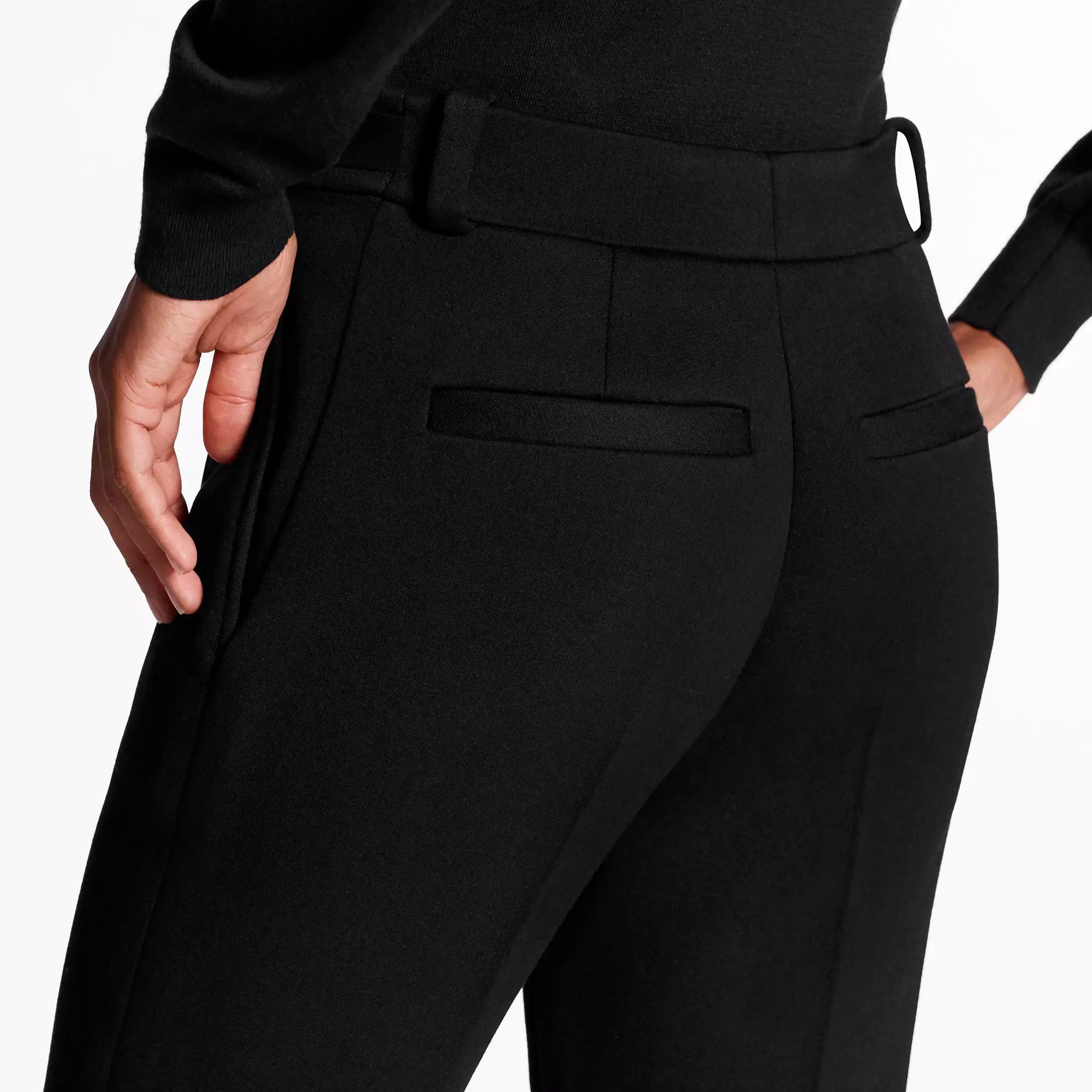 Slim Pants With Eyelet Belt