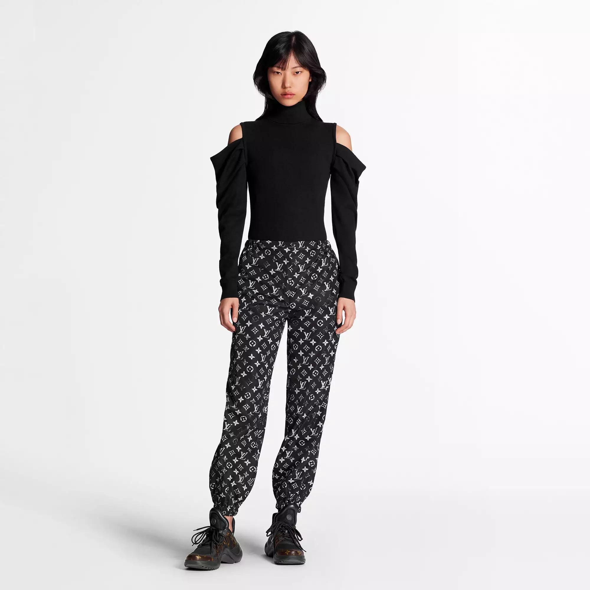 Stencil-effect Monogram Jogging Pants