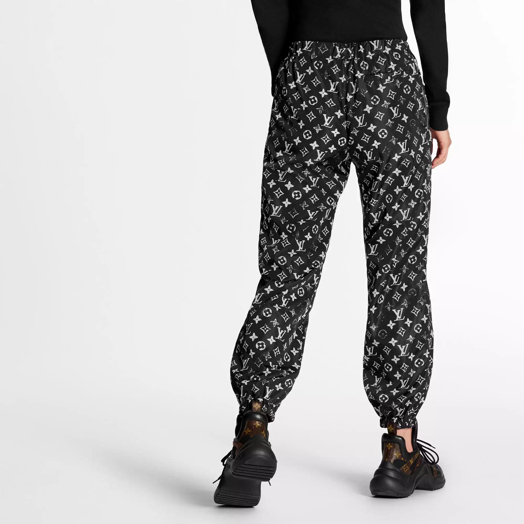 Stencil-effect Monogram Jogging Pants