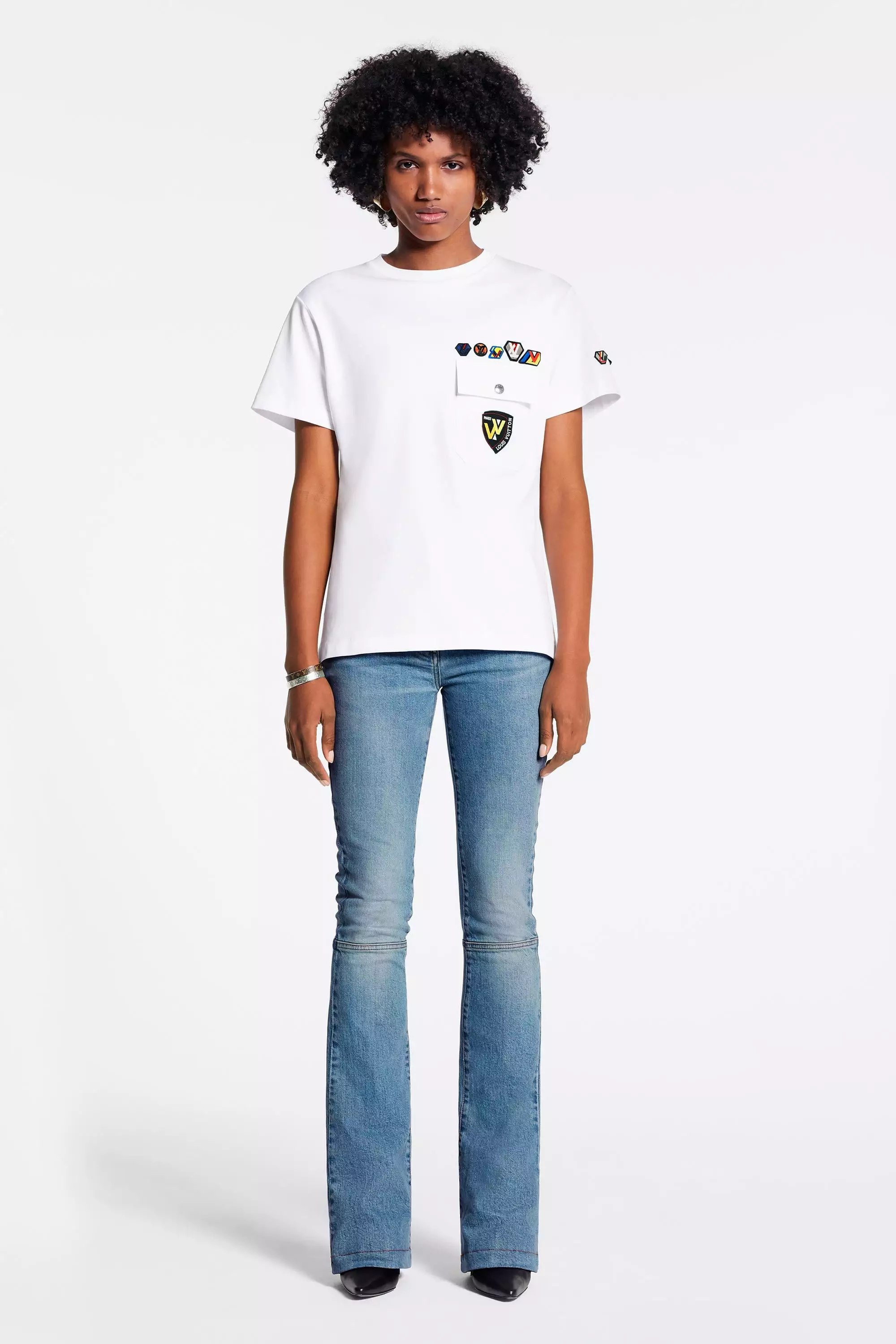 T-Shirt With Pocket And LV Small Patches