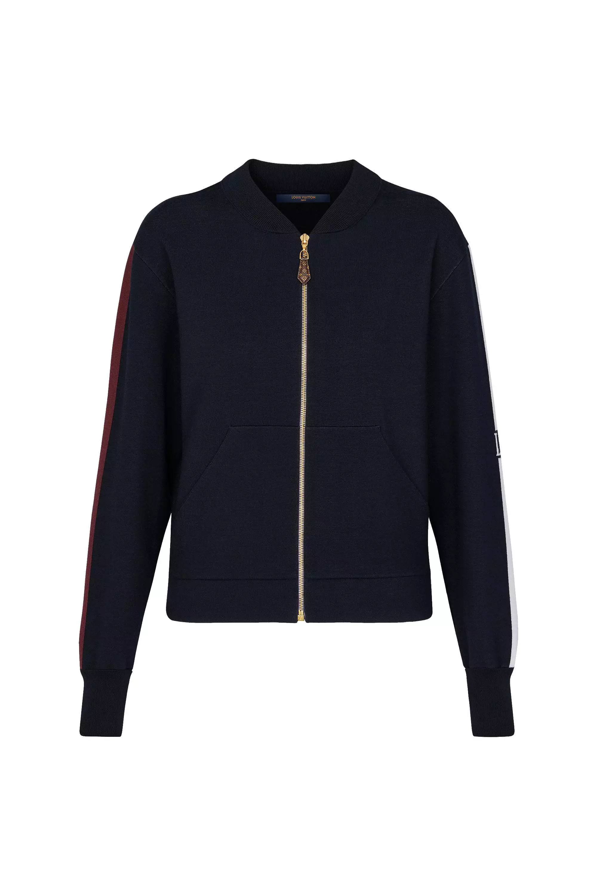 TRAVEL KIT ZIP-UP SWEATER WITH LV STRIPE